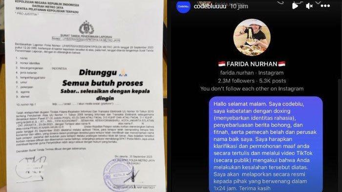 Alasan Codeblu Tegas Laporkan Farida Nurhan ke Polisi, Beri Bukti Kuat Disinggung Masalah Pribadi