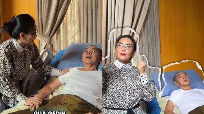 Artis sekaligus anggota DPR Rieke Diah Pitaloka bertemu untuk menjenguk Mat Solar setelah beberapa tahun sempat bermain dalam sitkom Bajaj Bajuri.