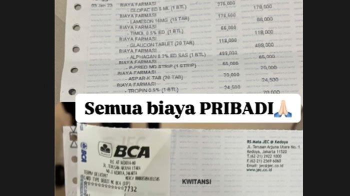 Ayah Pratiwi Noviyanthi Jalani Operasi Mata, Beri Bukti Bayar Pengobatan Pakai Dana Pribadi