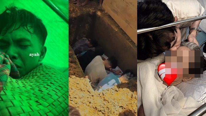 Bak belum ikhlas atas kepergian sang ayah, viral pemuda nekat masuk ke dalam keranda ayahnya saat mengantarkan ke tempat peristirahatan terakhir.