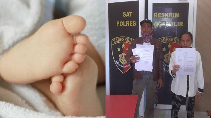 Asiah orang tua bayi meninggal diduga setelah disuntik bidan kini melapor ke Polres Ogan Ilir, Rabu (30/8/2023).
