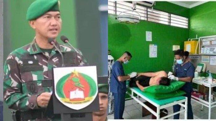 Beginilah nasib Dansatdik Secata Rindam XVIII Kasuari Letkol Inf Tamami dibacok anak buah usai apel pagi. alami luka robek di bagian belakang kepala