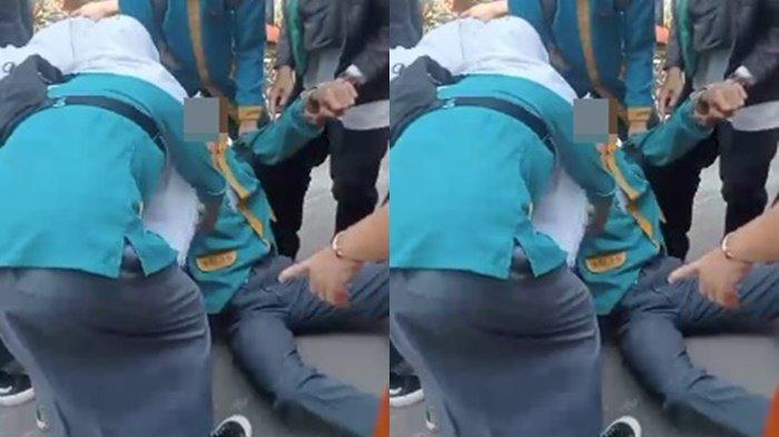 Beredar video seorang siswa SMK Bina Jaya Kertapati Palembang terkapar bersimbah darah di pinggir jalan diduga jadi korban pengeroyokan, Jumat (14/7/2023)
