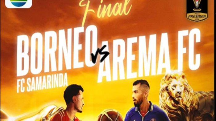 Berikut jadwal tayang acara TV pada Minggu (4/8/2024) di Final Piala Presiden 2024 Borneo FC Samarinda vs Arema FC di Indosiar pukul 18.00 WIB.
