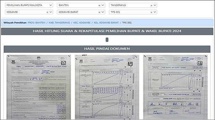 Cek Form Model C Hasil Pilkada Kabupaten Tangerang 2024.