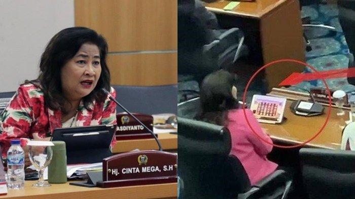 Cinta Mega, anggota DPRD DKI Jakarta dari PDIP yang diduga main game judi slot saat rapat paripurna resmi dipecat, Selasa (25/7/2023).