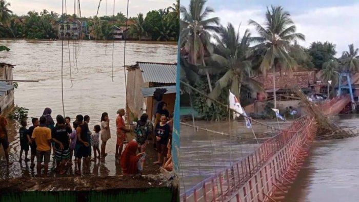 Dihantam Rumpun Bambu, Jembatan di Muratara Putus, Ratusan KK di Desa Batu Gajah Kini Terisolasi