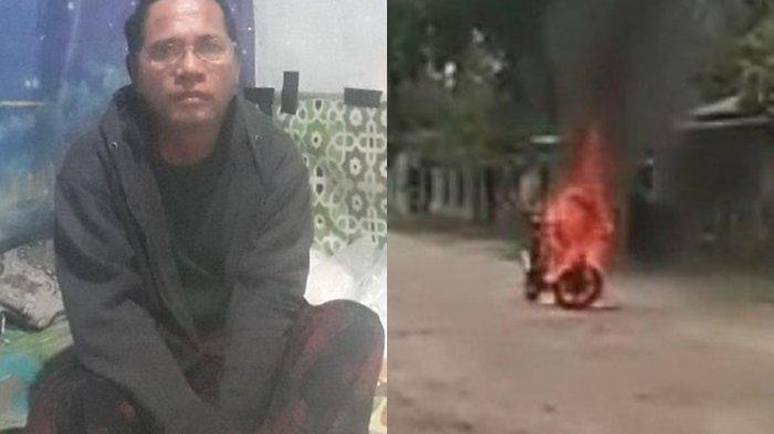 Duduk perkara motor guru honorer, Ahmad Nurdin (50) dibakar siswa AQ (19) di Kabupaten Sumenep, Madura, Jawa Timur, pada Senin (13/1/2025).