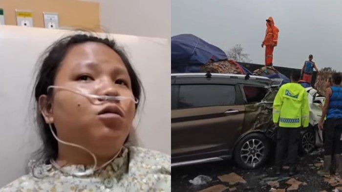 Firda (26), korban yang pertama kali dihantam truk sampah kardus dalam kecelakaan beruntun terjadi di ruas kalan tol Cipularang Kilometer 92 arah Bandung menuju Jakarta, Senin (11/11/2024).