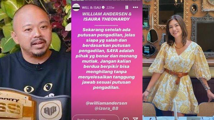 Food vlogger Codeblu alias William Anderson bereaksi terkait masalah utang piutang dengan seorang artis, Aline Adita Midgley sebesar Rp 500 juta