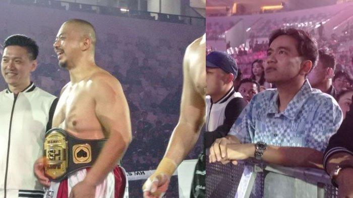 Gibran Rakabuming Tonton Pertandingan Tinju Codeblu dan Chef Arnold