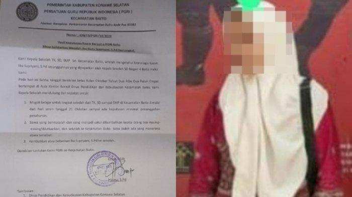 Guru SDN 4 Baito Supriyani SPd Ditahan Karena Diduga Hukum Muridnya Anak Polisi