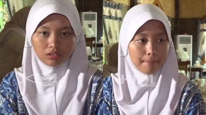 SISWI KRITIS BONGKAR PUNGLI- Hanifah Kaliyah Ariij, siswa SMAN 7 Cirebon bongkar pungutan liar di sekolah kepada Gubernur Jawa Barat terpilih, Dedi Mulyadi, Minggu, (9/2/2025). Hanifah ternyata anak pensiunan Aparatur Sipil Negara (ASN) Badan Kependudukan dan Keluarga Berencana Nasional (BKKBN).