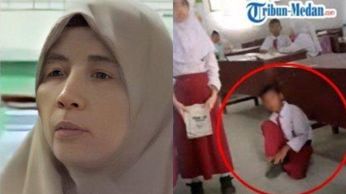 Haryati guru SD Abdi Sukma Kota Medan kini dilaporkan wali murid imbas beri sanksi duduk di lantai gegara nunggak SPP