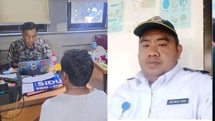 NAKHODA KAPAL TERBAKAR - Iknosi Bawotong, nakhoda kapal KM Barcelona 5 yang terbakar di perairan Talise, Minahasa Utara, Sulawesi Utara, Minggu (20/7/2025), diperiksa Polda Sulut.