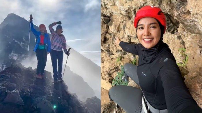 KESAKSIAN PENDAKI SELAMAT. (Kiri) Lilie Wijaya  dan Elsa  Laksono semasa hidup. (kanan) Indira Alaika saat panjat tebing di Lembah Kera, Malang, diunggah pada (21/2/2025). Indira, pendaki selamat dari tragedi Puncak Carstensz Pyramid, Papua mengungkap kesaksian atas kematian, Lilie Wijaya  dan Elsa  Laksono