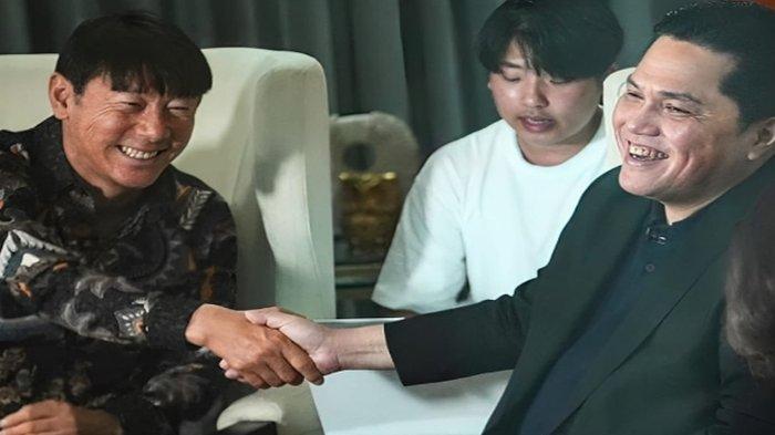 Isu Perpanjangan Kontrak Terjawab, Erick Thohir Sepakat Dengan Shin Tae-yong Soal Timnas Indonesia