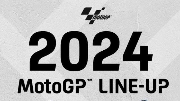Logo MotoGP 2024. Daftar susunan pembalap sementara dan jadwal MotoGP 2024.
