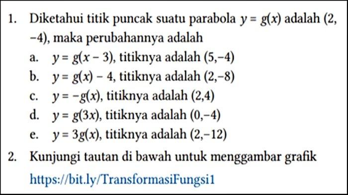 Jawaban Soal 1 dan 2 Matematika Kelas 12 Halaman 46 47 Kurikulum Merdeka.