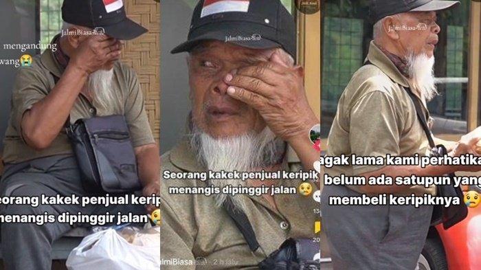 Kakek 86 tahun jual keripik.