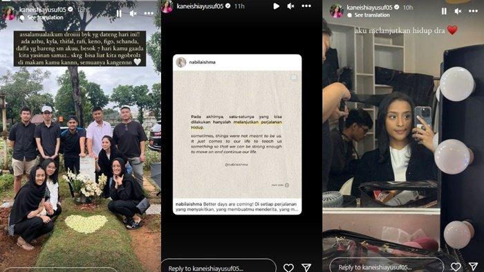 Kaneishia Yusuf, anak aktor senior Dede Yusuf masih berduka atas kepergian sang kekasih, Rayendra Nareswara, namun kini memilih untuk melanjutkan hidup