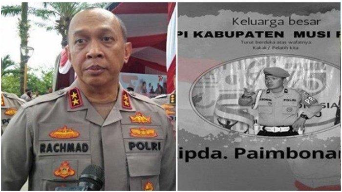 Kasus kematian Aipda Paimbonan tuntas dan ditutup tak bisa disidik, Kanit Paminal Polres Musi Rawas dinyatakan memilih mengakhiri hidup. Hal ini ditegaskan Kapolda Sumsel Irjen Pol A Rachmad Wibowo, Senin (19/6/2023).