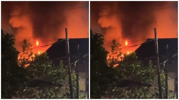 Kebakaran di Puncak Sekuning Palembang menghanguskan enam rumah dan seorang pemulung tewas, Selasa (9/4/2024).