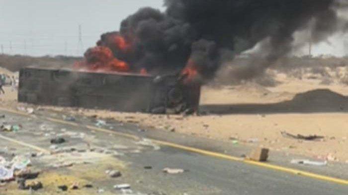 KONDISI KORBAN KECELAKAAN MAUT DI JEDDAH - Kecelakaan maut menimpa bus pengangkut jemaah umrah dari Indonesia.Bus berisi 20 WNI ini mengalami kecelakan di Jeddaah, Kamis (20/3/2025). Sebanyak 6 orang meninggal dunia, sementara sejumlah jemaah umrah lainnya mengalami luka-luka.