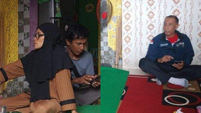KELUARGA KORBAN: Keluarga korban KMP Tunu Pratama Jaya, Eka Toniansah dan Eko Sastrio di rumahnya di Kelurahan Klatak, Kecamatan Kalipuro, Kabupaten Banyuwangi, Jumat (4/7/2025). Dalam tragedi itu, Toniansah selamat, sementara Eko meninggal.
