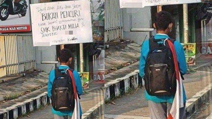 Kisah Pilu Siswa Yatim di Wonogiri Dituduh Curi Uang Rp 66 Ribu Saat Magang, Protes Bawa Poster