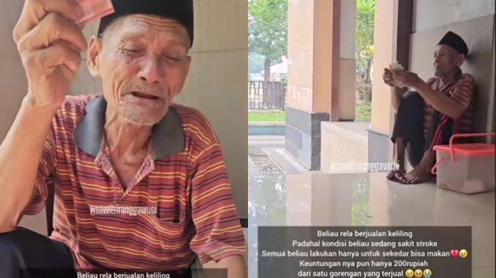 Kisah pilu seorang kakek berusia 83 tahun mencari nafkah jualan gorengan dengan keadaan sakit viral dimedia sosial.