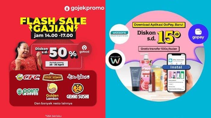 Kode promo Gojek terbaru hari ini 27 April 2024 dapatkan diskon besar-besaran hingga cashback GoFood. Belanja di Watson akan menerima diskon Rp15 ribu