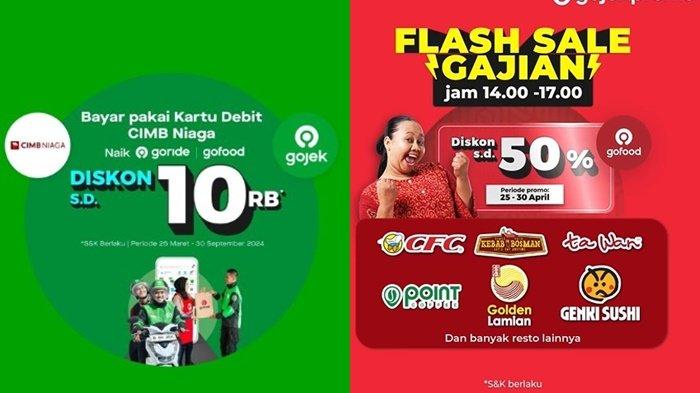Kode promo Gojek terbaru hari ini 28 April 2024 dapatkan diskon besar-besaran hingga cashback GoFood.
