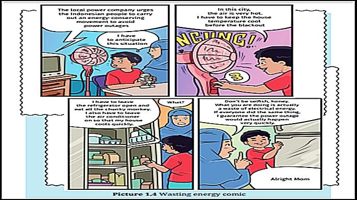 KOMIK STRIP  - Komik strip untuk soal Bahasa Inggris Kelas 12 Halaman 9 Kurikulum Merdeka. Soal pada Buku Bahasa Inggris: Life Today untuk SMA/MA Kelas XII Edisi 1 Tahun 2022.
