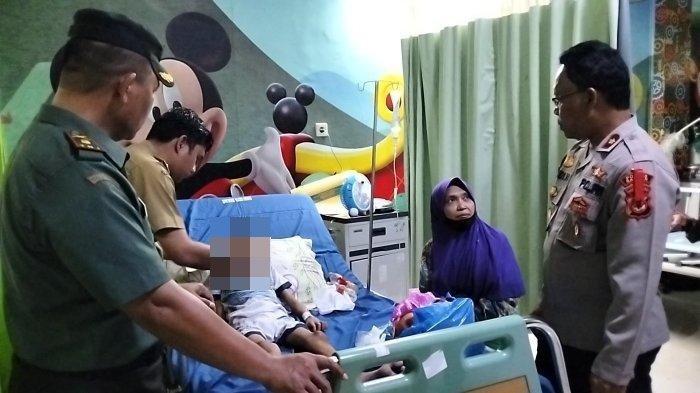 Kondisi bocah disiksa orangtua kandung di Banjar, Jawa Barat.