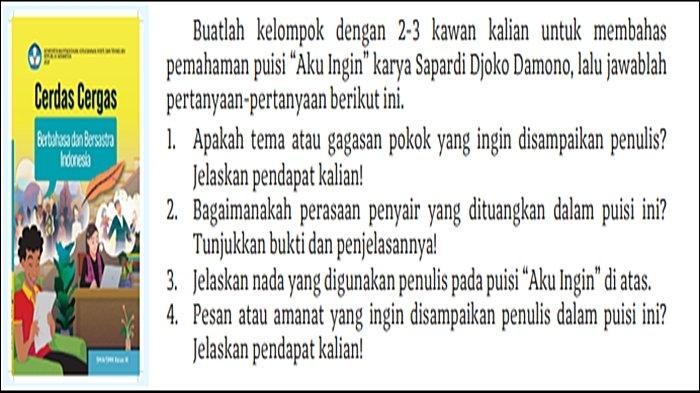 Kunci jawaban Bahasa Indonesia Kelas 11 Halaman 107 Kurikulum Merdeka, Makna Puisi 