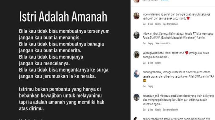 Lina Verhoeven, ibunda Paula sempat singgung soal istri kini kembali jadi sorotan usai Baim Wong gugat cerai sang istri
