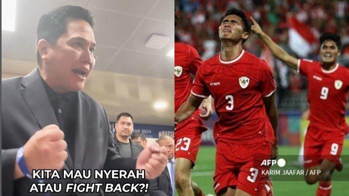 Luapan emosional Erick Thohir itu diutarakannya saat mendatangi ruang ganti Timnas U23 Indonesia setelah kalah dari Uzbekistan di semifinal Piala Asia