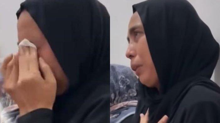 KECELAKAAN MAHASISWA UGM - Melina, ibunda Argo Ericko Achfandi (19) mahasiswa Universitas Gadjah Mada (UGM) yang tewas ditabrak pengemudi BWM tak kuasa menahan tangisnya sang anak telah tiada.