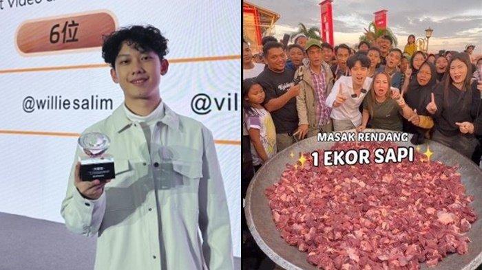 INFLUENCER WILLIE SALIM. (KIRI) potret Willie Salim pada (11/1/2025). (kanan)Momen Willie Salim datang ke Palembang dengan menyiapkan daging sapi 200 kg untuk dimasak rendang di kuali besar di Benteng Kuto Besak (BKB), pada Selasa, 18 Maret 2025. Willie Salim disotot usai daging sapi 200 kg yang dibawanya untuk dimasak rendang di Benteng Kuto Besak (BKB) Palembang hilang