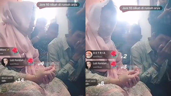 Momen pernikahan Pinkan Mambo dengan Arya Khan.