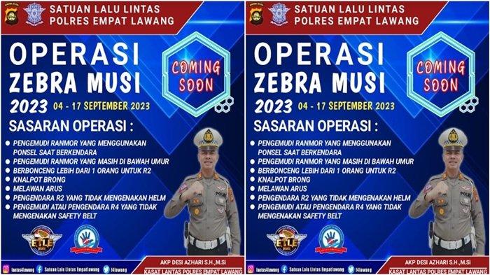 Operasi Zebra Musi 2023 Empat Lawang akan menyasar sejumlah pelanggaran, di antaranya pengemudi main handphone saat mengemudi.