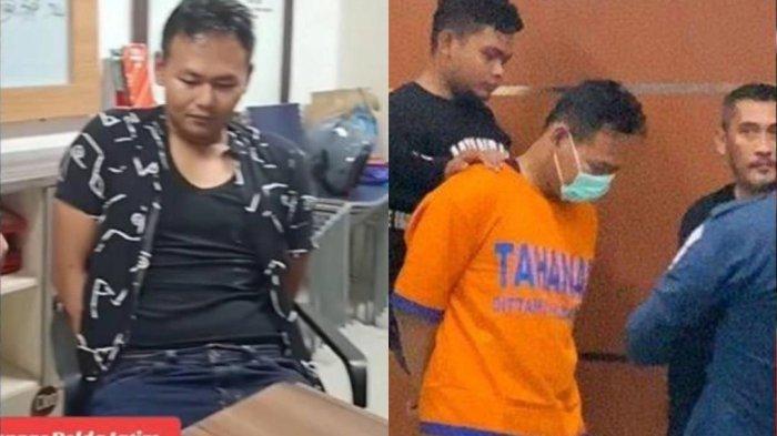 PELAKU MUTILASI - Rohmad Tri Hartanto alias Antok (33) (kiri) saat digiring ke Polda Jatim pada Senin (27/1/2025). Sebelum ditangkap, Antok tersangka kasus pembunuhan dan mutilasi terhadap Uswatun Khasanah (29) terus merasa dihantui korban