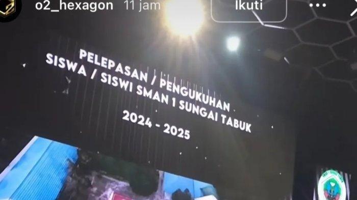 PERPISAHAN DI KLUB MALAM - Tangkapan layar perpisahan SMAN 1 Sungai Tabuk di Hexagon Banjarmasin. Alasan Kepala SMAN 1 Sungai Tabuk nekat gelar perpisahan di Hexagon terkuak.