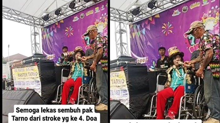 Pak Tarno kini mengidap penyakit stroke ke-empat. Tetap profesional bekerja memainkan aksi sulapnya demi menghibur penonton menggunakan kursi roda