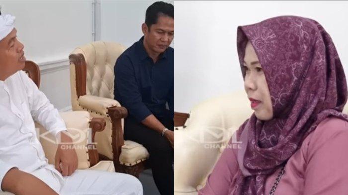 WARGA OKI TEMUI KDM- Pasangan suami istri asal Kayu Agung, Kabupaten Ogan Komering Ilir (OKI) bersama putranya mendatangi Rumah Dinas Gubernur Jawa Barat Dedi Mulyadi di Gedung Pakuan.