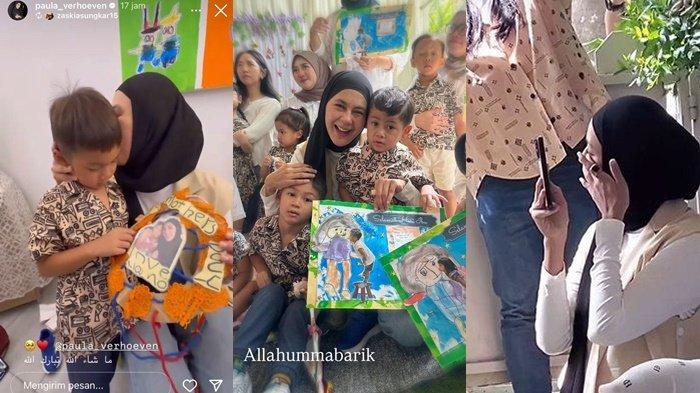 Paula Verhoeven tak kuasa menutupi tangis bahagianya bertemu Kiano dan Kenzo untuk merayakan hari ibu.