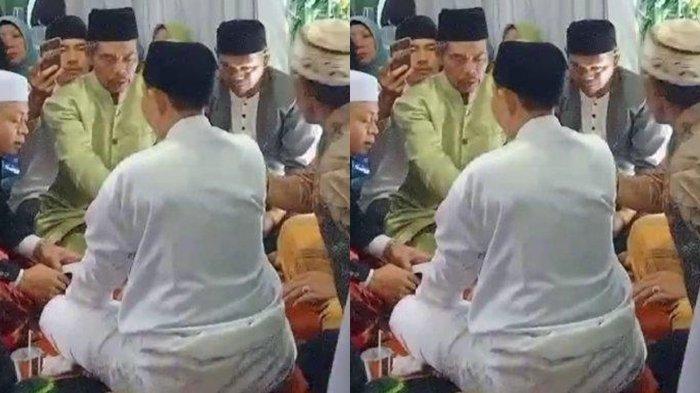 Pelaksanaan akad nikah pasangan sesama jenis di Desa Pakuon, Kecamatan Sukaresmi, Kabupaten Cianjur, Jumat (8/12/2023)