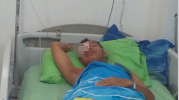 Riko (24) kini menjalani perawatan di rumah sakit setelah matanya ditembak perampok