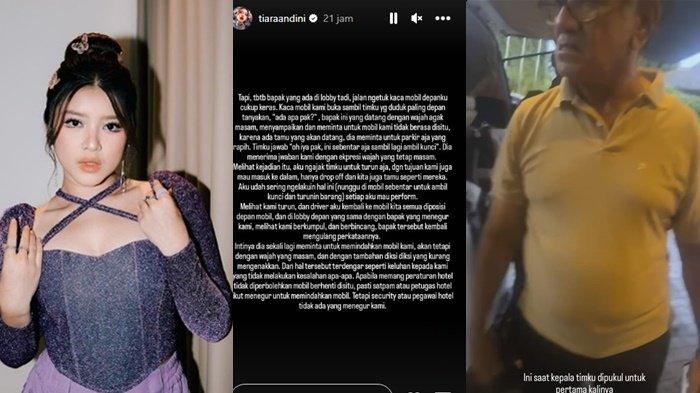 Penyanyi Tiara Andini memperlihatkan tampang seorang pria diduga melakukan kekerasan terhadap krunya di malam pergantian tahun baru, kepala dipukul